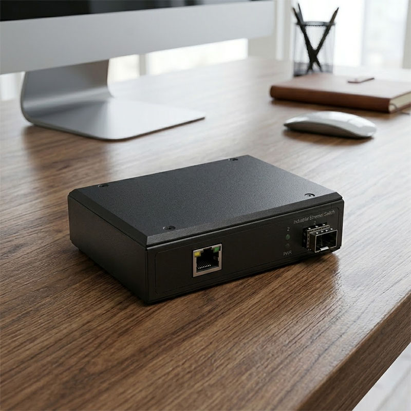 các cổng kết nối của Converter quang công nghiệp 1 cổng Upcom IMC201-S-20v