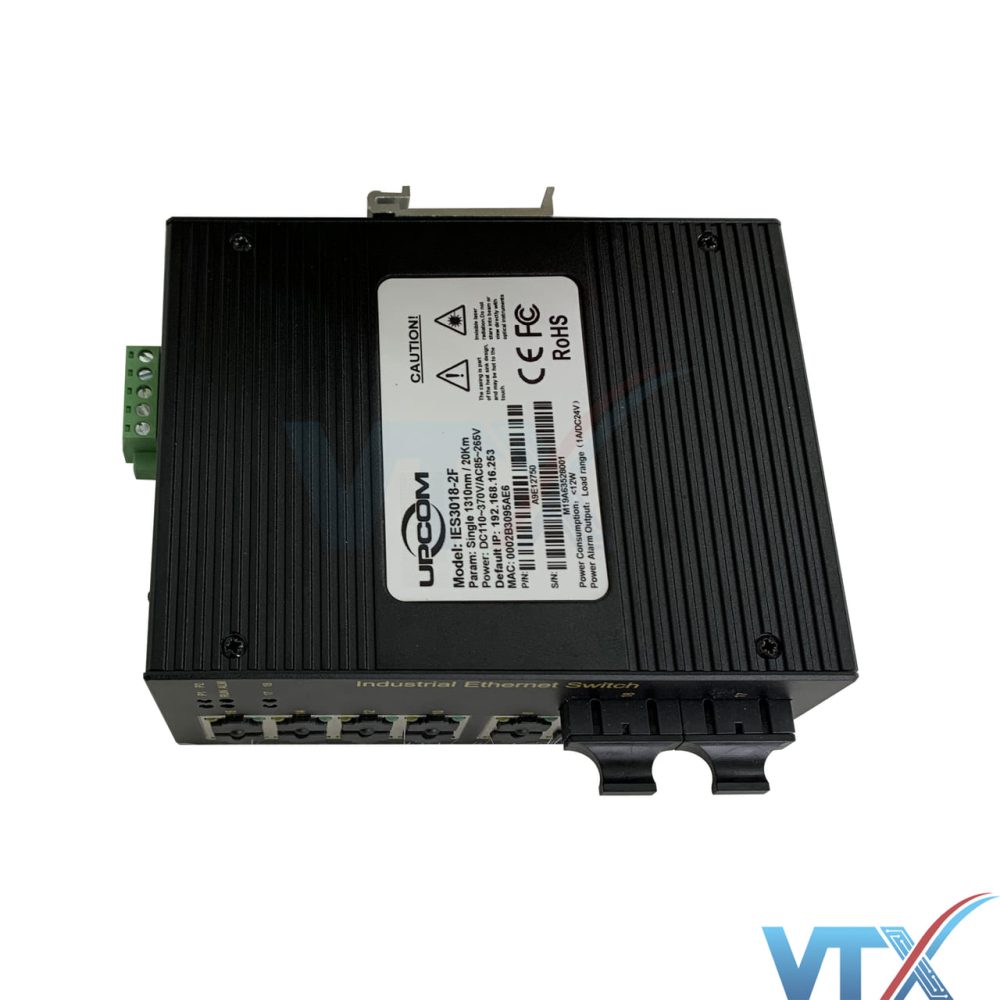 Switch công nghiệp Upcom 16 cổng Ethernet + 2 cổng quang IES3018-2S