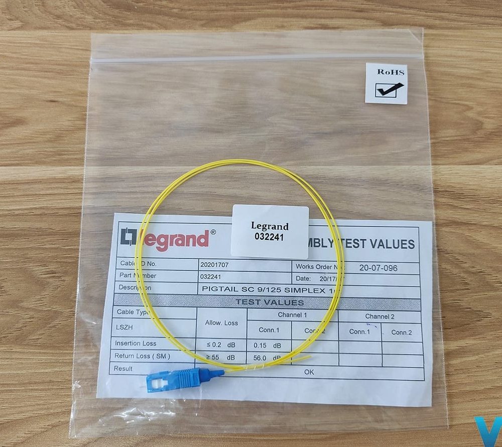 Dây hàn quang LCS3 Singlemode SC 1m Legrand | PN: 032241