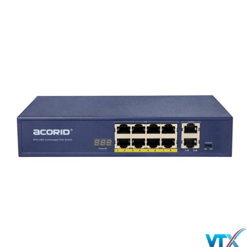Switch chia mạng PoE Acorid LS1708P2G - 8 port PoE x 2 port Uplink