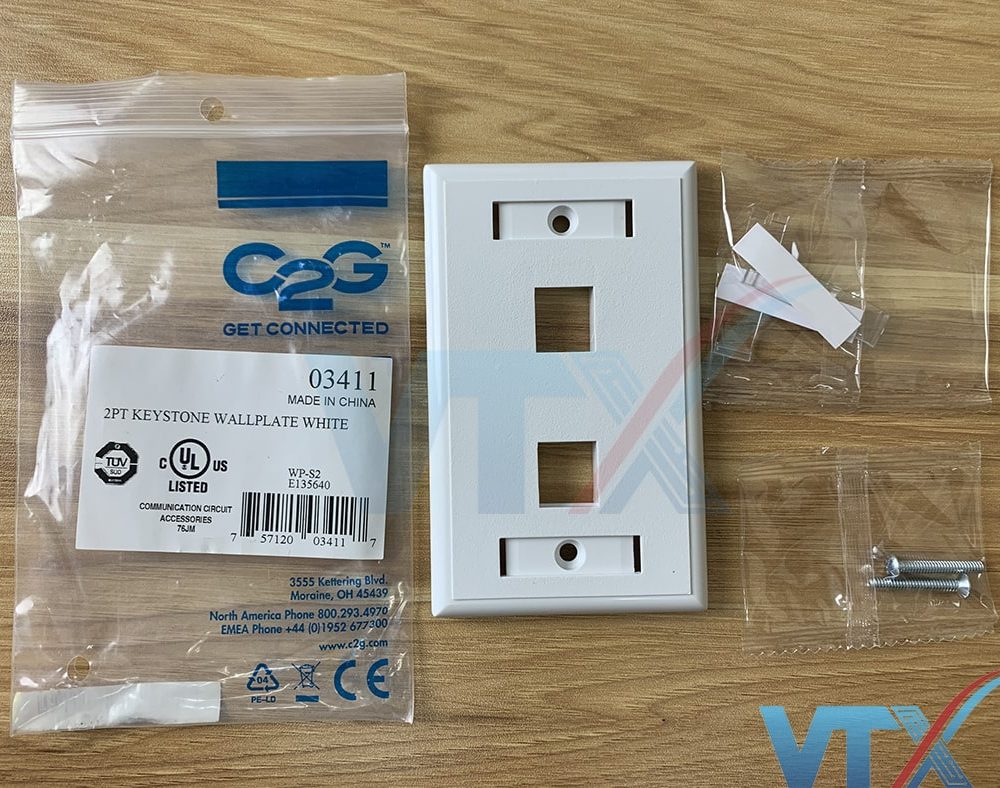 Wallplate mặt 2 cổng Legrand | PN:03411