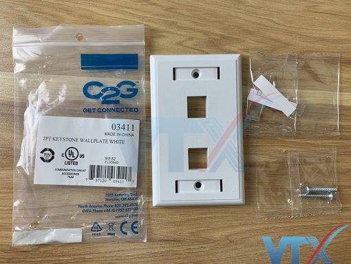 Wallplate mặt 2 cổng Legrand | PN:03411