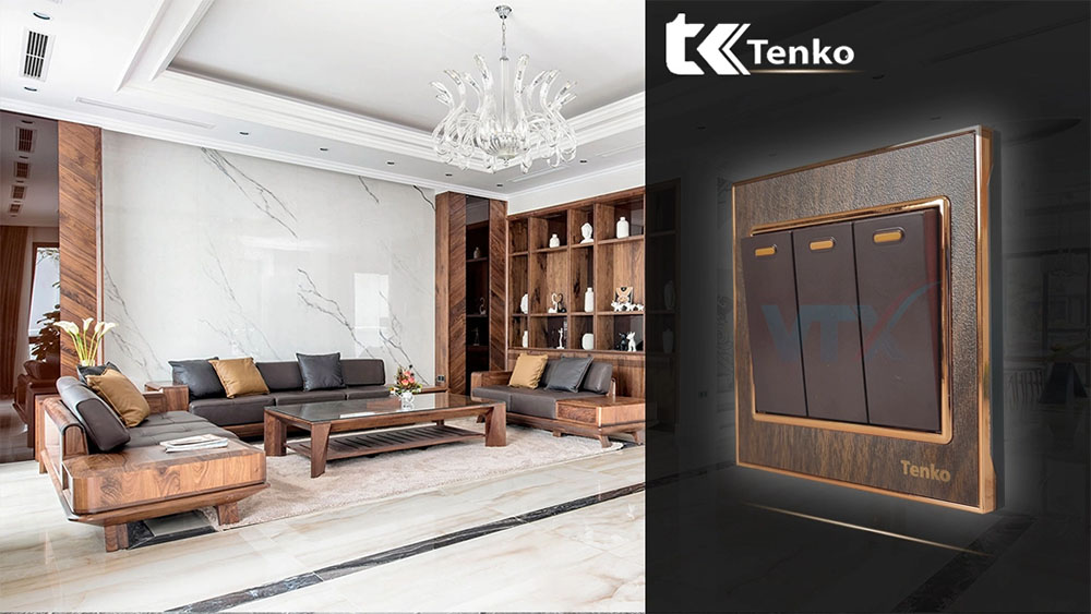 Công tắc âm tường 3 công tắc Tenko TK-F71-A-03