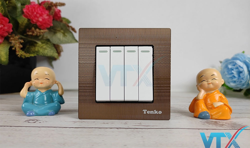 Công tắc âm tường 4 công tắc Tenko TK-F71-C-04