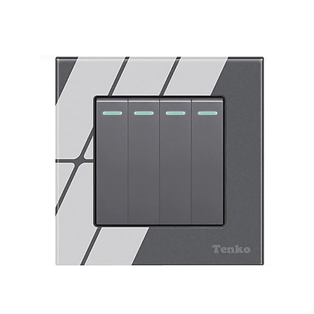Công tắc âm tường Tenko 4 công tắc TK-F71-D-04