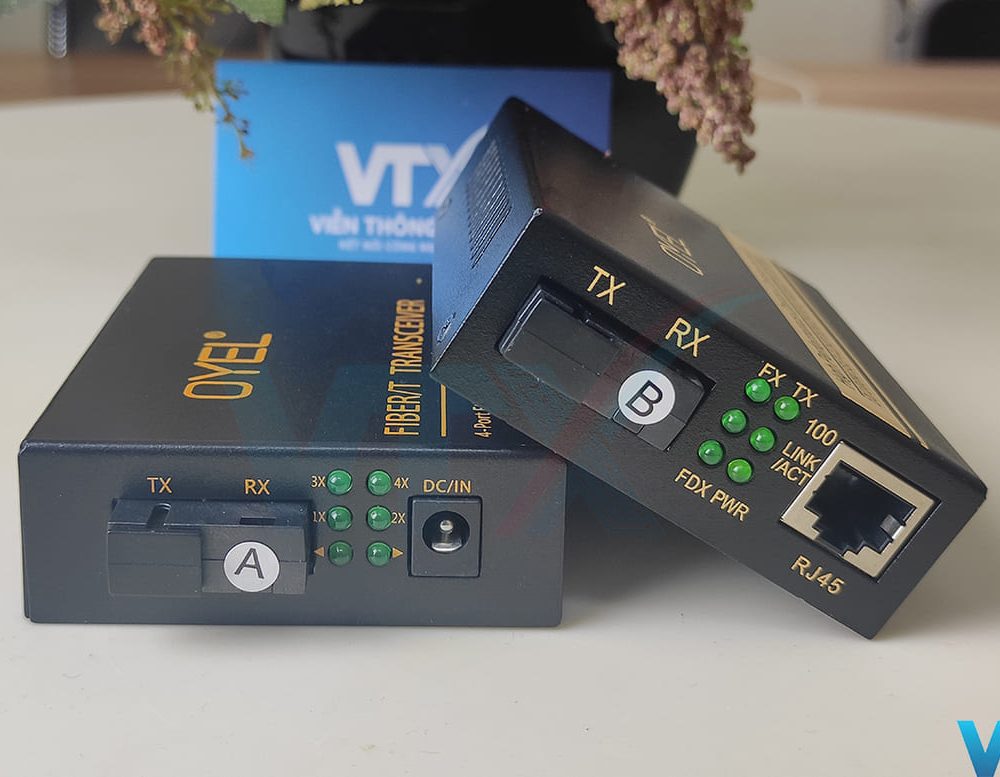 Media converter quang 1 vào 4 ra 10/100Mbps OYEL PN: EL-1001A/B
