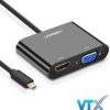 Cáp chuyển đổi Micro HDMI to VGA và HDMI + Audio Ugreen PN: 30355