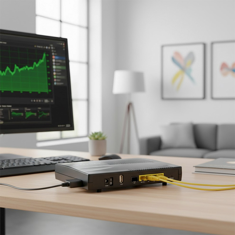 các cổng kết nối của Bộ định tuyến có cân bằng tải DrayTek Vigor 2912F