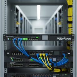 Cân bằng tải Router Mikrotik RB2011UiAS-RM được lắp đặt trong tủ rack