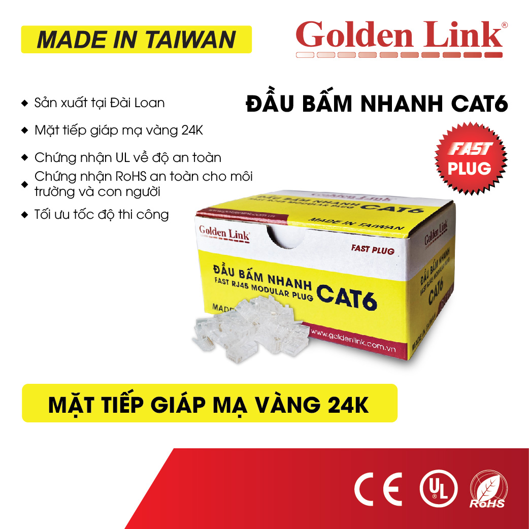 Hạt mạng Golden Link RJ45 Cat6 GL-20056
