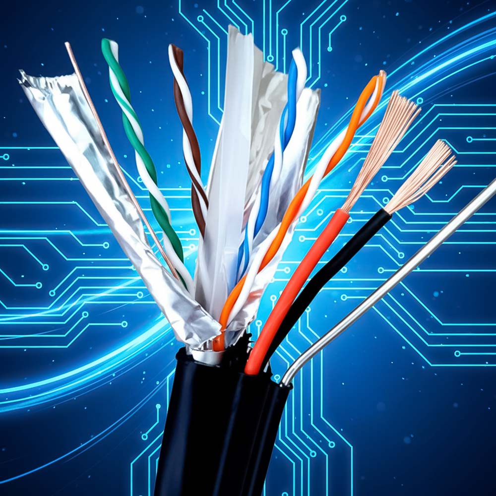 Cấu tạo của Cáp mạng kèm nguồn ngoài trời CAT6 FTP HDPRO 305M