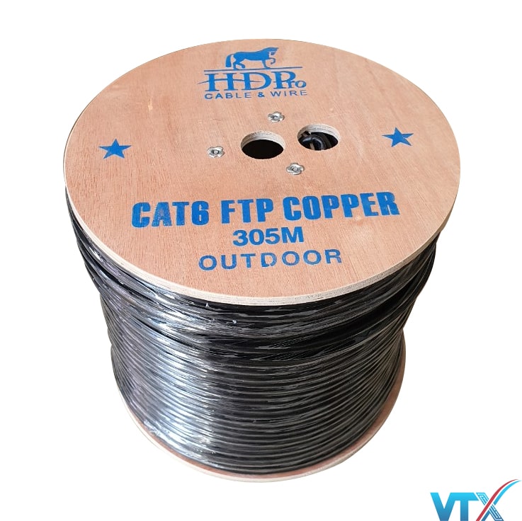 Cáp mạng ngoài trời HDPRO CAT6 FTP Copper