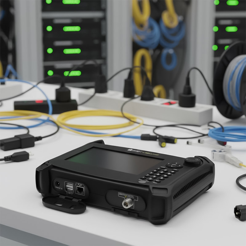 Các cổng kết nối của máy đo công suất quang Inno Cable Antenna Analyzer View 900