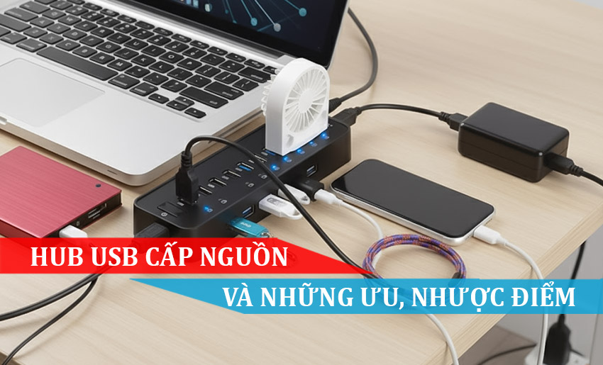 Hub USB cấp nguồn và những ưu nhược điểm của nó