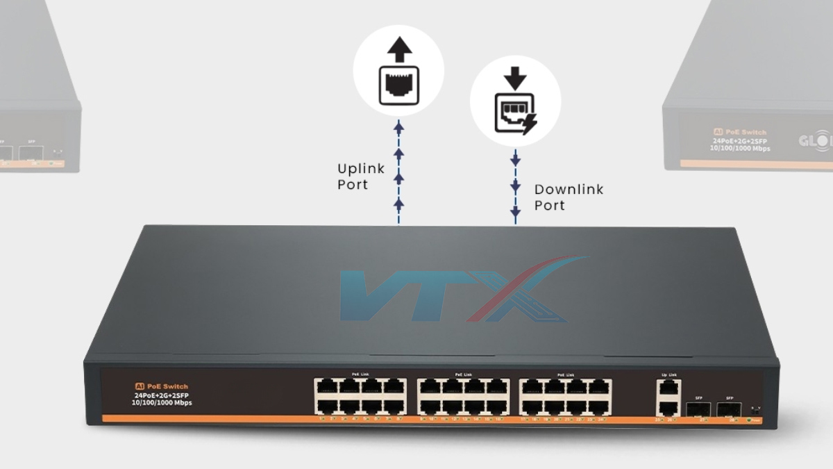 Uplink port và downlink port trên bộ chuyển mạch switch