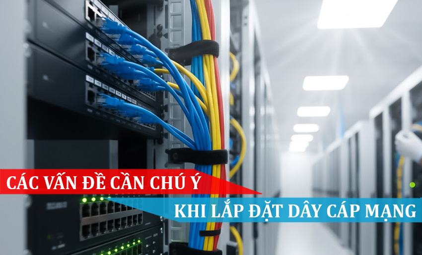 Các vấn đề cần chú ý trong khi lắp đặt dây cáp mạng
