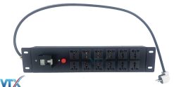 Thanh nguồn PDU 12 ổ cắm đèn báo điện