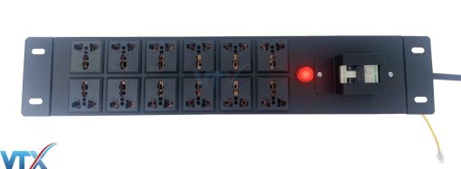 Thanh nguồn PDU 12 ổ cắm đèn báo điện