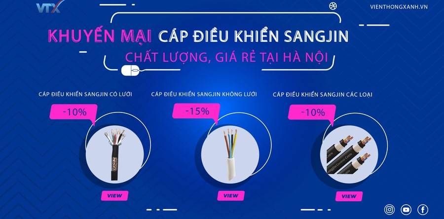 Khuyến mại cáp điều khiển sangjin