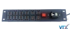 thanh nguồn PDU 12 ổ cắm đồng hồ báo điện
