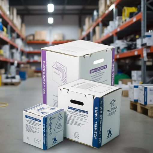 Cáp mạng ngoài trời Cat6A S_FTP 4 Pair Hosiwell 30205-D-BK_