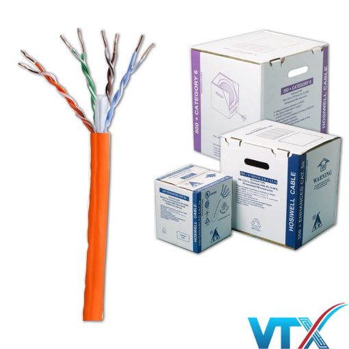 Dây nhảy mạng Cat6 UTP 4 Pair Hosiwell 30021-OR-LSZH