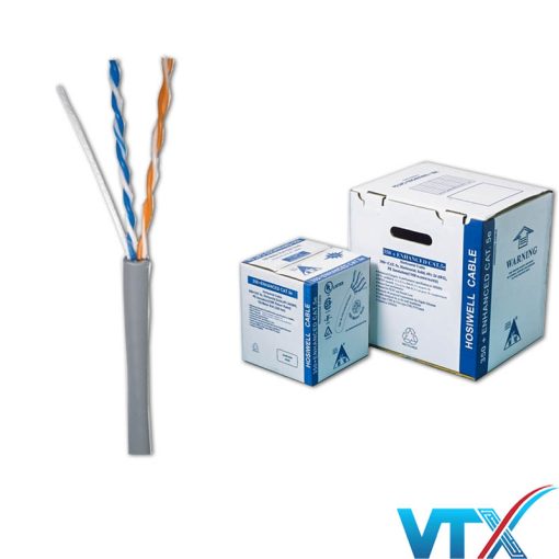 cáp mạng điện thoại Cat5e UTP 2 pair Hosiwell 30010-GR