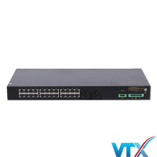 IES2026-2F Switch ethernet công nghiệp UPCOM 24 cổng 10-100M Ethernet + 2 cổng 100M FX