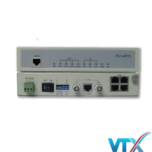 Bộ chuyển đổi E1 sang 4 Ethernet có khung UPCOM HPC-FE1-4ETH