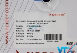 Dây cáp mạng Cat5e UUTP 4 Pair NORDEN 112-40001104BL (4)
