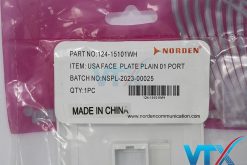 Mặt ổ cắm mạng 1 lỗ 70x115 Norden 124-15101WH (2)