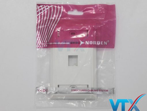 Mặt ổ cắm mạng 1 lỗ 70x115 Norden 124-15101WH (3)
