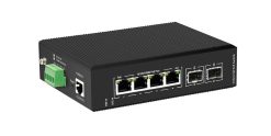 PIES106G-2GS-4P Switch PoE công nghiệp UPCOM - 4 cổng PoE Gigabit RJ45 + 2 cổng Combo SFP Gigabit (quản lý)