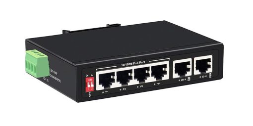 PIES206-4P Switch PoE công nghiệp UPCOM 4 cổng PoE 10-100 Base-T(X) + 2 cổng Uplink 10-100M RJ45 (không quản lý)