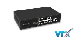POE308-2 Switch PoE UPCOM 8 cổng PoE 10-100M và 2 cổng Uplink 10-100M