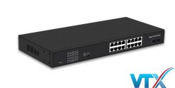 Switch PoE UPCOM 16 cổng PoE 1000M + 2 cổng mạng Uplink SFP 1000M POE3016G-2GS