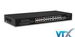Switch PoE UPCOM 24 cổng PoE 10-100M + 2 cổng Uplink 1000M + 2 cổng Combo Gigabit SFP POE3024-2G-2GS