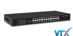 Switch PoE UPCOM 24 cổng PoE 1000M + 2 cổng mạng Uplink SFP 1000M POE3024G-2GS