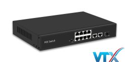 Switch PoE UPCOM 8 cổng 10-100M + 2 cổng Uplink 1000M + 1 cổng Gigabit SFP POE308-2G-GS