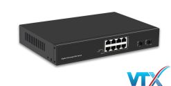 Switch PoE UPCOM 8 cổng PoE 1000M + 1 cổng Uplink Gigabit SFP POE308G-2GS