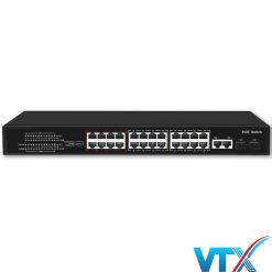 Switch PoE UPCOM POE3024-2G-2GS 24 cổng PoE 10-100M + 2 cổng Uplink 1000M + 2 cổng Combo Gigabit SFP