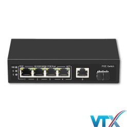 Switch PoE UPCOM POE304G-G-GS 4 cổng PoE 1000M + 1 cổng Uplink 1000M + 1 cổng Gigabit SFP