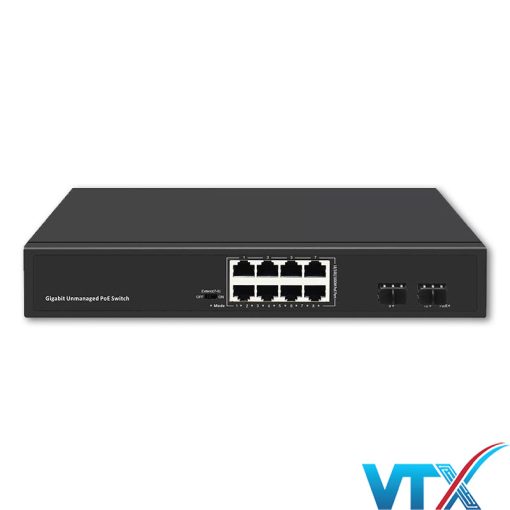 Switch PoE UPCOM POE308G-2GS 8 cổng PoE 1000M + 1 cổng Uplink Gigabit SFP