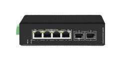 Switch PoE công nghiệp UPCOM - 4 cổng PoE Gigabit RJ45 + 2 cổng Combo SFP Gigabit (quản lý) PIES106G-2GS-4P