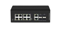 Switch PoE công nghiệp UPCOM 8 cổng PoE (Hỗ trợ 9-10 cổng bt-90W) + 2 cổng RJ45 + 4 cổng SFP Gigabit PIES1014G-4GS-8P-BT