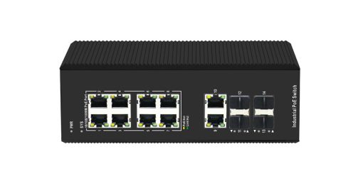 Switch PoE công nghiệp UPCOM PIES1014G-4GS-8P 8 cổng PoE Gigabit RJ45 + 2 cổng Uplink Gigabit RJ45 + 2 cổng Combo SFP Gigabit