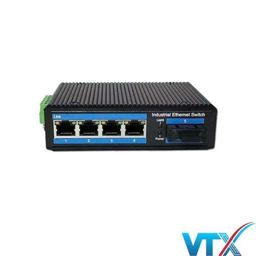 Switch PoE công nghiệp UPCOM PIES105-F - 4 cổng 10-100M Base-T(X) PoE + 1 cổng 100Base-FX (Không quản lý)