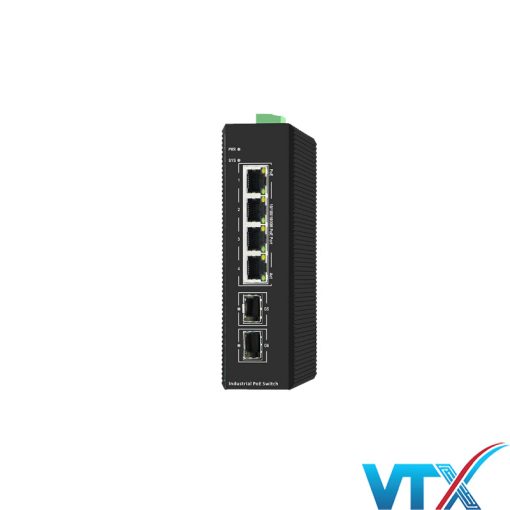 Switch PoE công nghiệp UPCOM PIES106G-2GS-4P - 4 cổng PoE Gigabit RJ45 + 2 cổng Combo SFP Gigabit (quản lý)