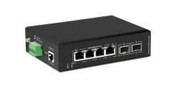 Switch PoE công nghiệp bt-90W UPCOM 4 cổng PoE RJ45 + 2 cổng SFP Gigabit (có quản lý) PIES106G-2GS-4P-BT