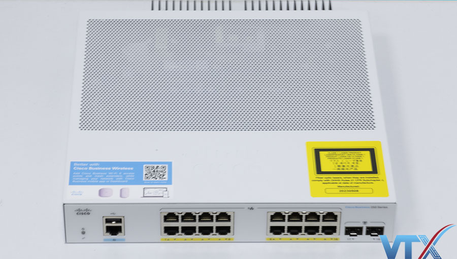 Switch chia mạng Cisco 16 cổng Ethernet Gigabit + 2 cổng SFP - CBS250-16P-2G (22)